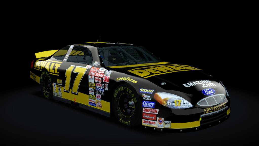 2000 NASCAR Ford Taurus v1.5, skin 17_2000_dewalt_black