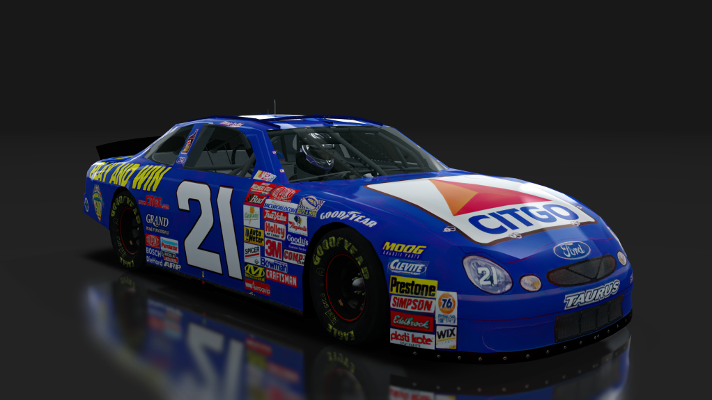 2000 NASCAR Ford Taurus v1.5, skin 21_citgo_blue