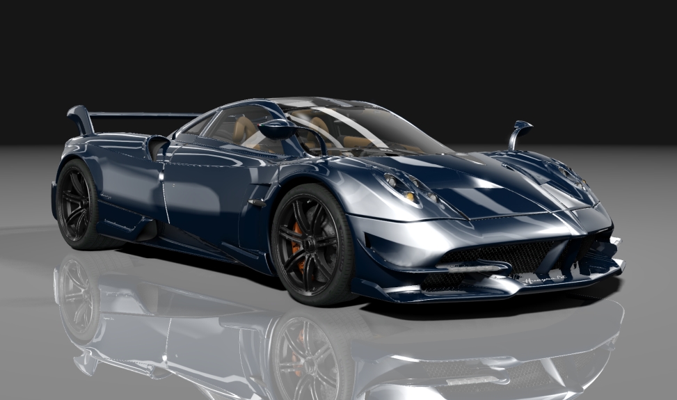 Pagani Huayra BC Horacio, skin blue_carbon_orange_solid