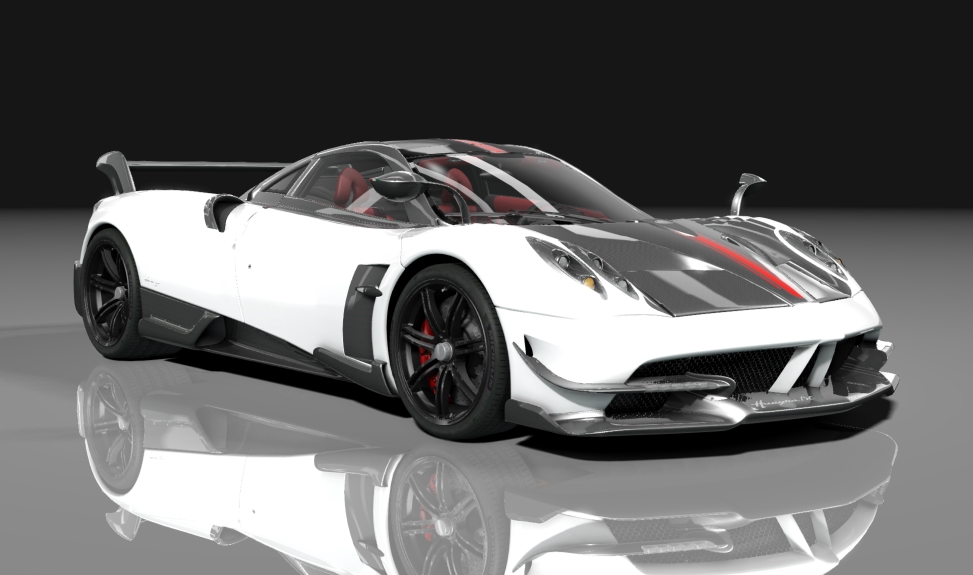 Pagani Huayra BC Horacio, skin white_carbon_red