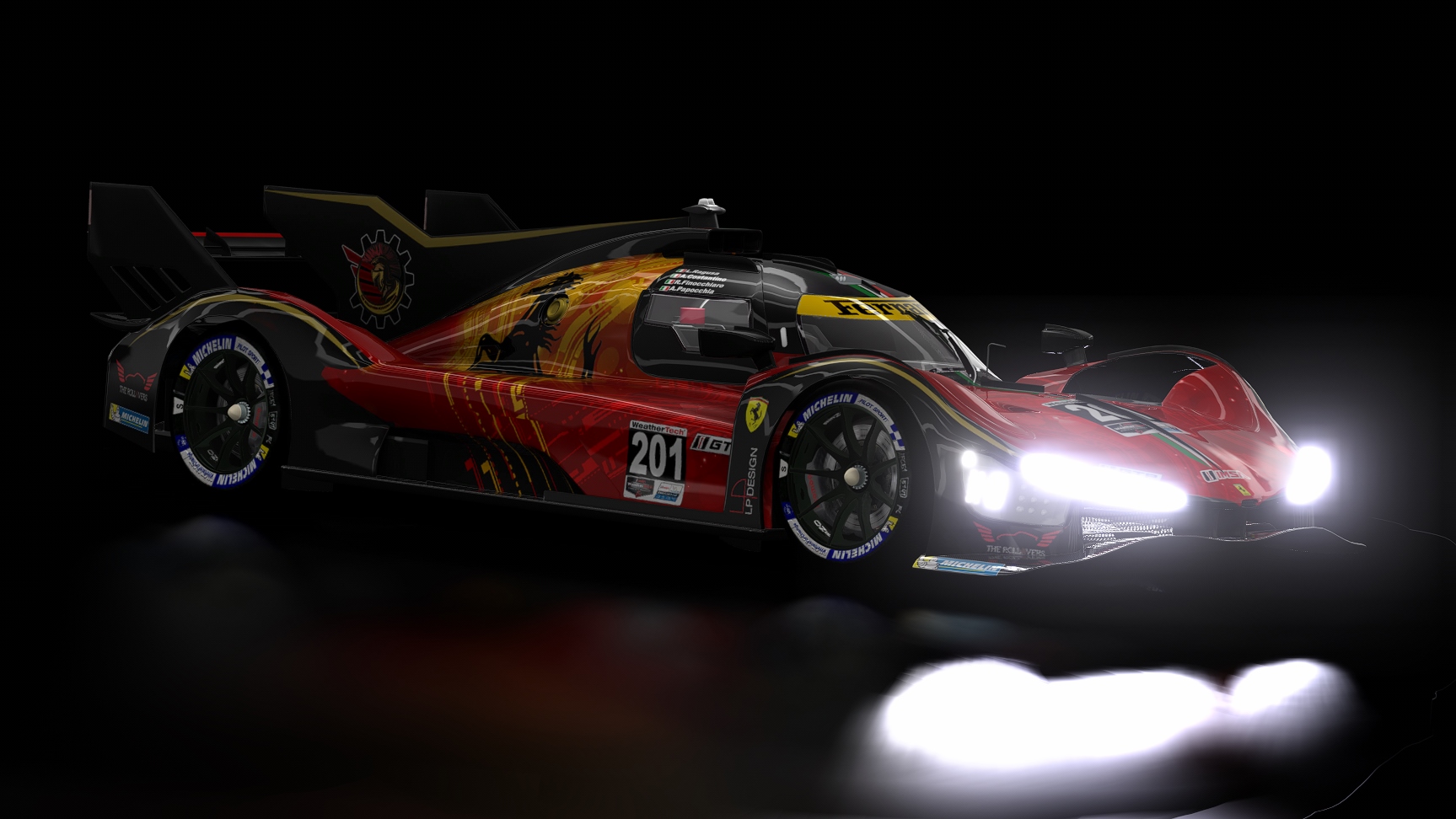 LMH - Ferrari 499P 2023, skin 201_the_rollovers_squadra_corse