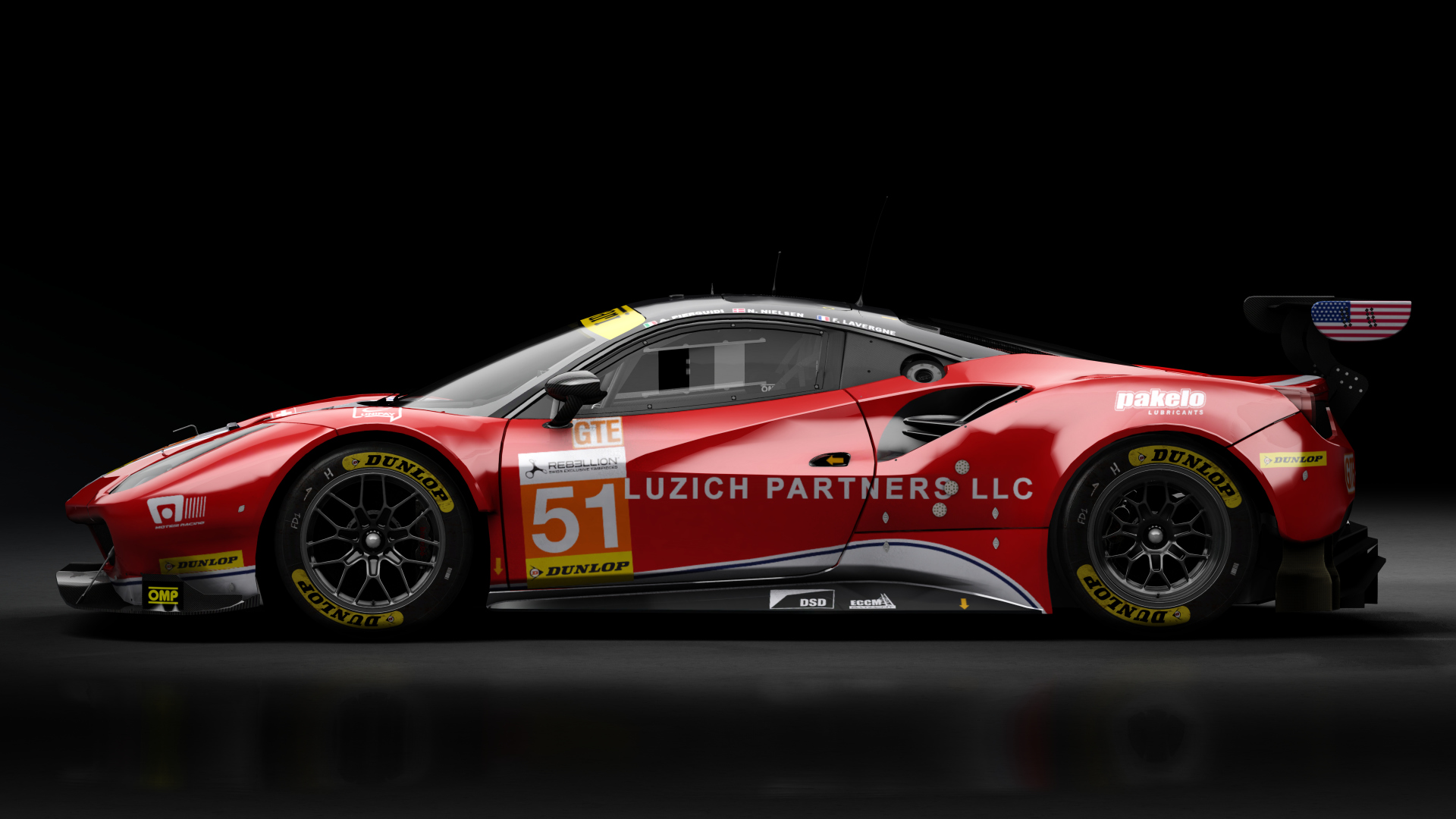 2018 Ferrari 488 GTE Evo [Michelotto], skin 2019 #51 Luzich Racing ELMS