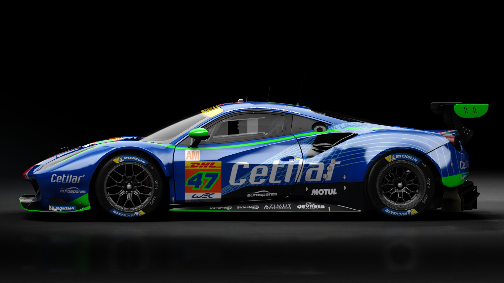 2018 Ferrari 488 GTE Evo [Michelotto], skin 2021 #47 Cetilar Racing WEC